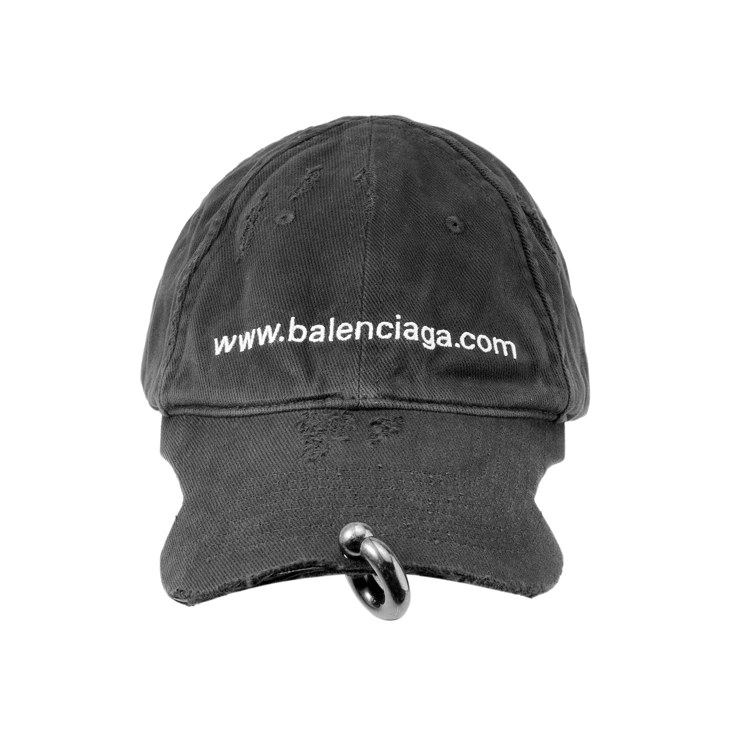 Balenciaga Front Piercing Men's Cap, Black