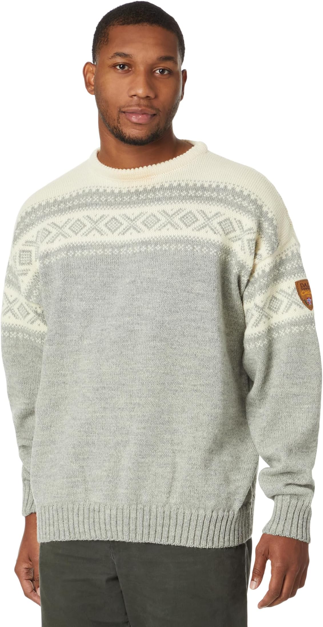 Cortina 1956 Dale of Norway Sweater, Light Charcoal/Off-White