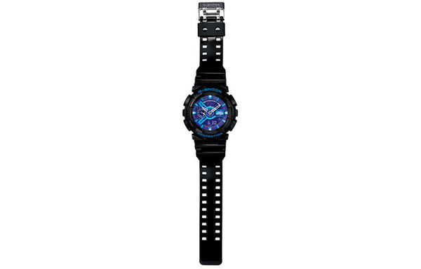 CASIO G-Shock Analog-Digital 'Black Blue' watch, black