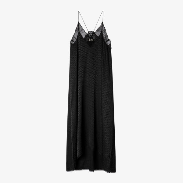 Risty midi dress with lace trim Zadig&Voltaire, color noir