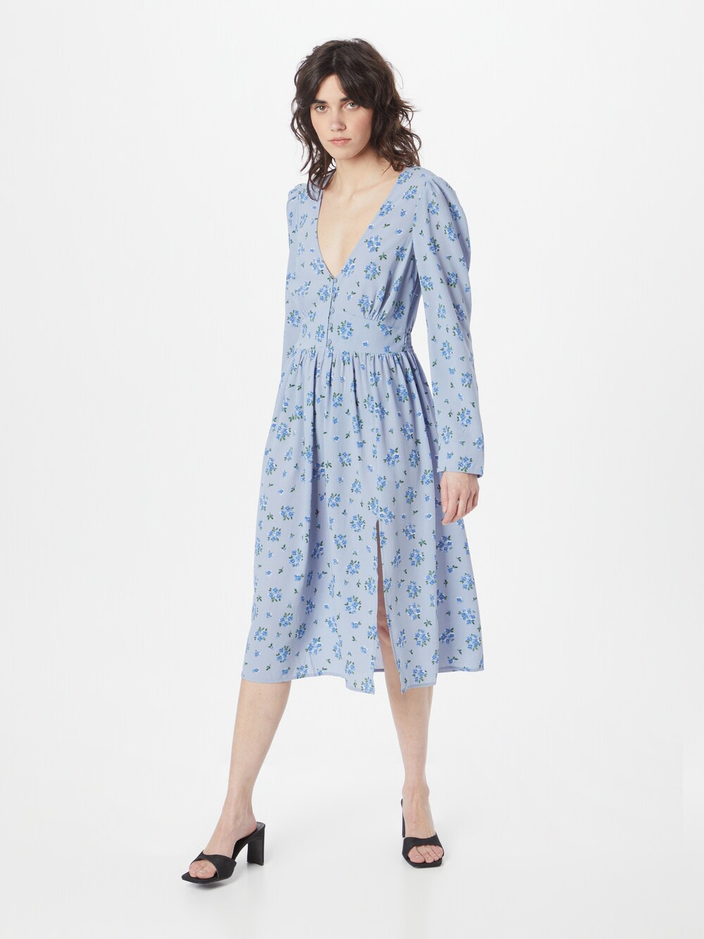 Monki dress, blue/pastel blue