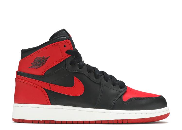 حذاء رياضي AIR JORDAN 1 RETRO HIGH OG BG 'BRED' 2013، أسود