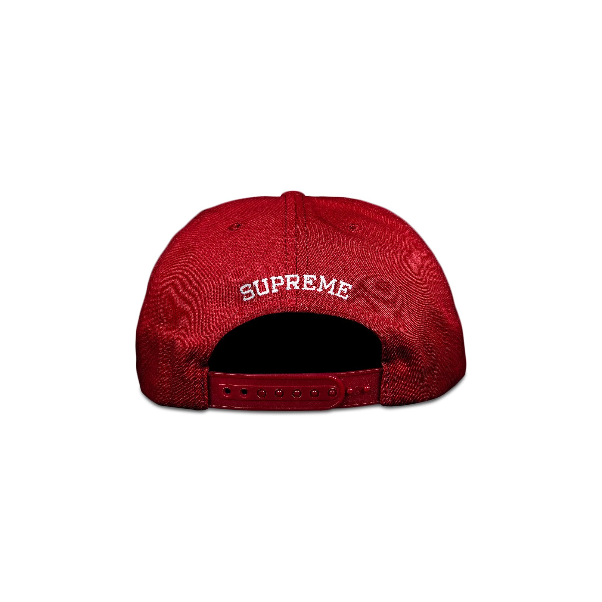 Supreme Shattered 5-Panel Logo Panel, Cardinal