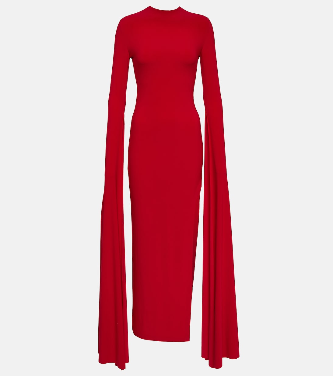 Norma Kamali draped jersey dress, red