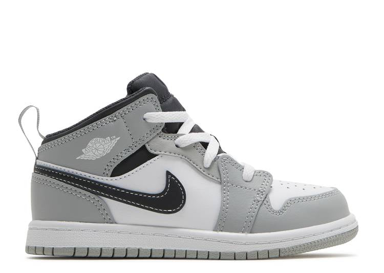 حذاء رياضي Air Jordan 1 Mid TD 'Light Smoke Grey' باللون الرمادي