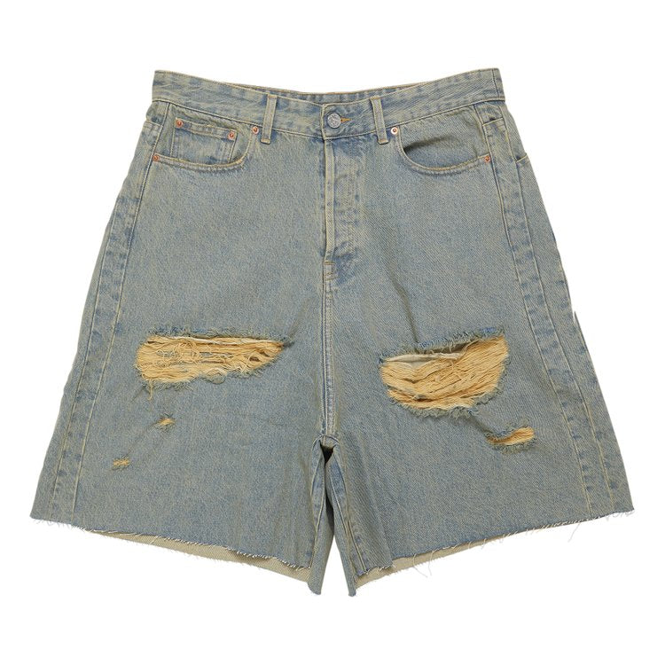 Vetements Destroyed Baggy 'Blue/Sand' Shorts, blue