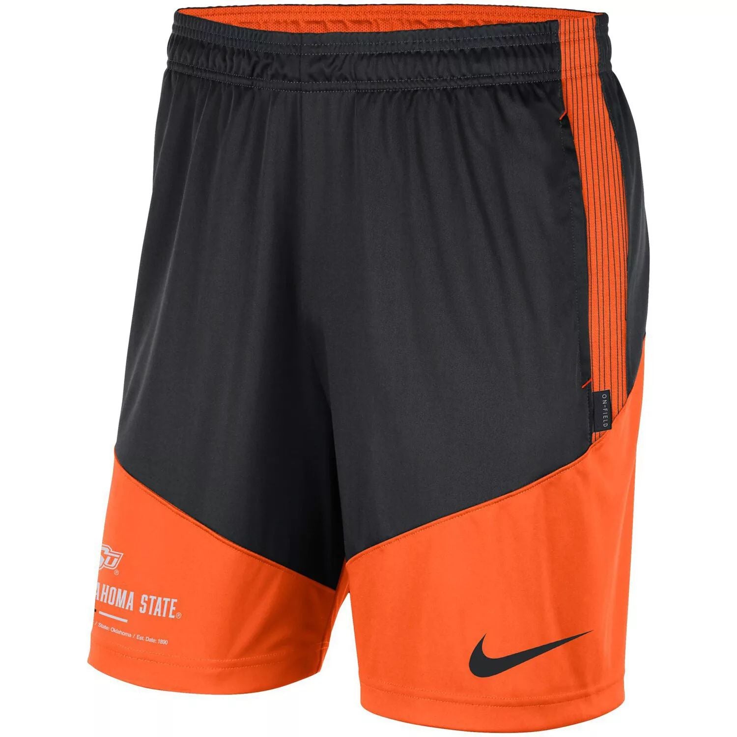 Oklahoma State Cowboys Team Performance Nike Men's Black/Orange Jersey Shorts