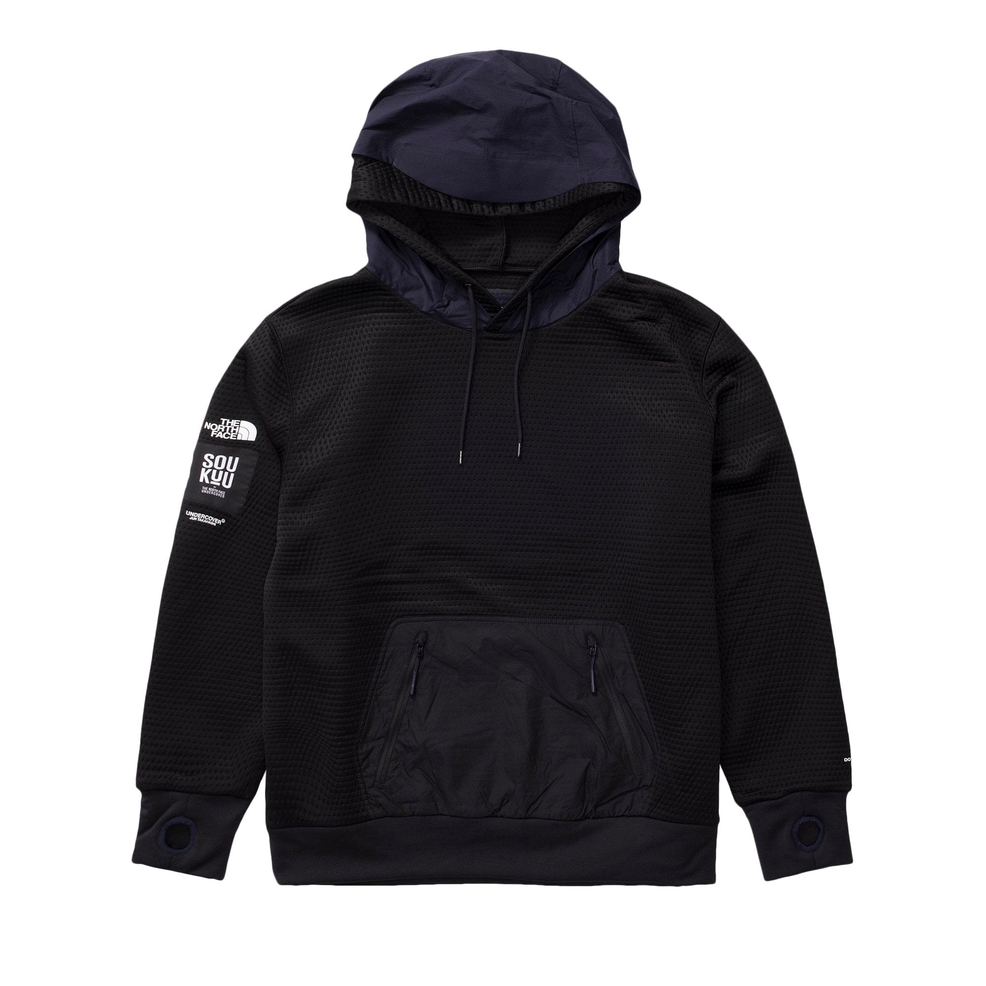 هودي مزدوج من The North Face x Undercover SOUKUU DotKnit TNF باللونين الأسود/الأزرق الداكن