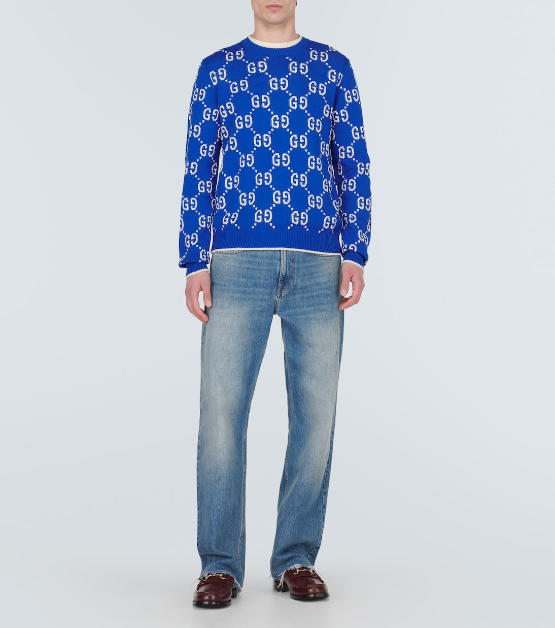 Gucci Gucci Intarsia Cotton Sweater, Multicolor