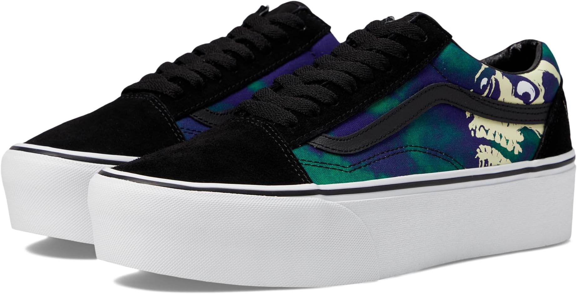 Old Skool Stackform Vans in Midnight Glow Black