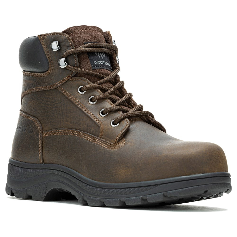 Carlsbad Men's Soft Toe Mid Wide 6" Wolverine Work Boot ,  brown