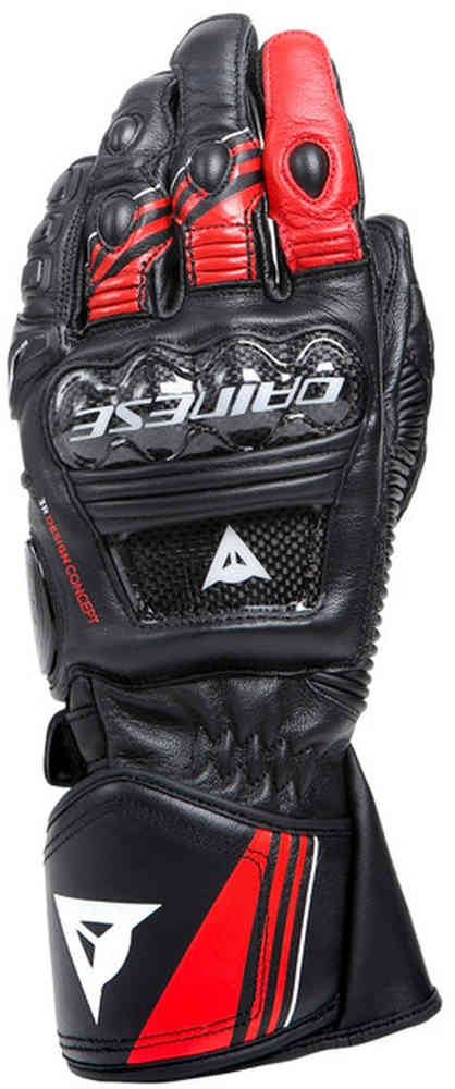 قفازات دراجات نارية Druid 4 Dainese، أسود/أحمر/أبيض