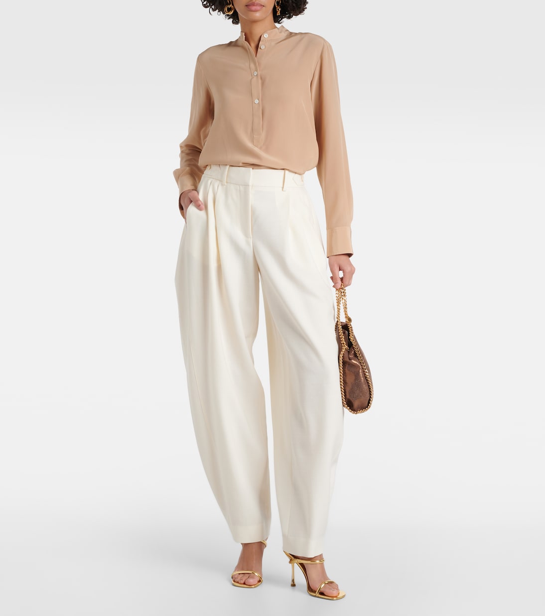 Legendary Stella Mccartney silk blouse, beige