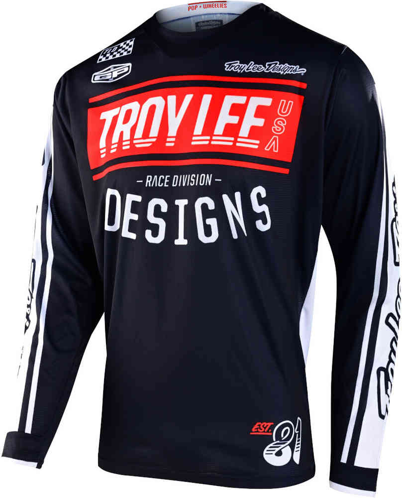 قميص Motocross من GP Gear Race81 Troy Lee Designs باللون الأزرق الداكن/الأحمر