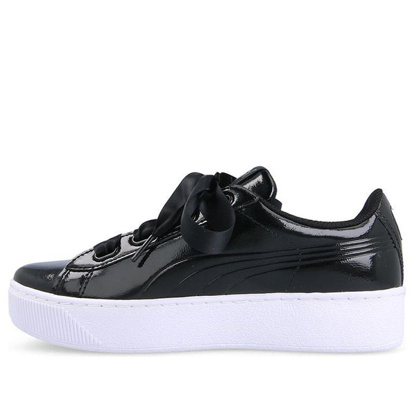 حذاء رياضي (WMNS) PUMA Vikky Platform Ribbon 'Black'، أسود