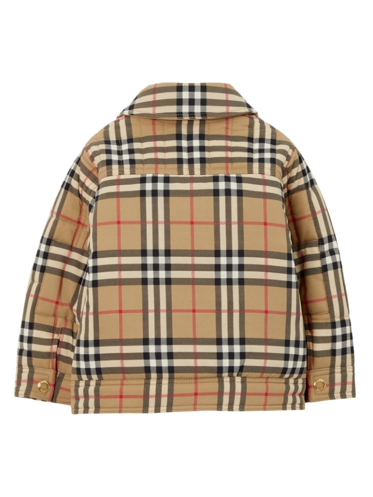 Burberry Kids Vintage Check Quilted Jacket Neutral