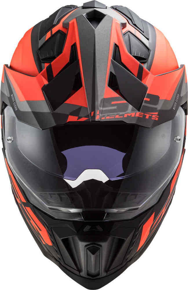 MX701 Explorer Alter Matt Motocross Helmet LS2, Matte Black/Orange