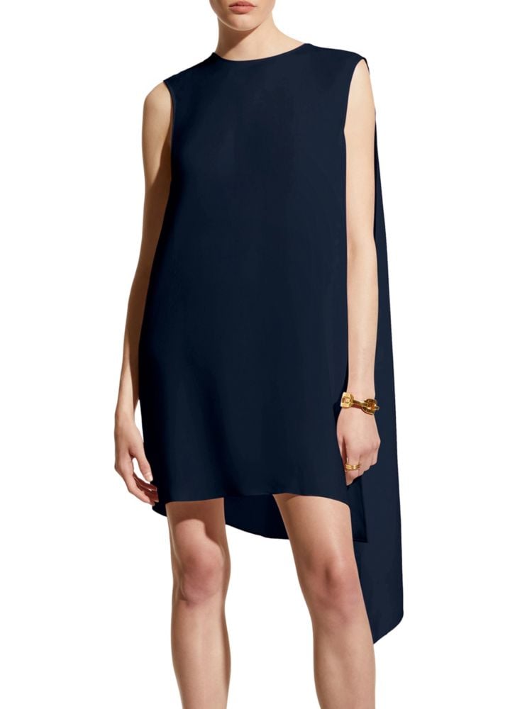 Matilde Careste Asymmetrical Mini Dress, Navy Blue