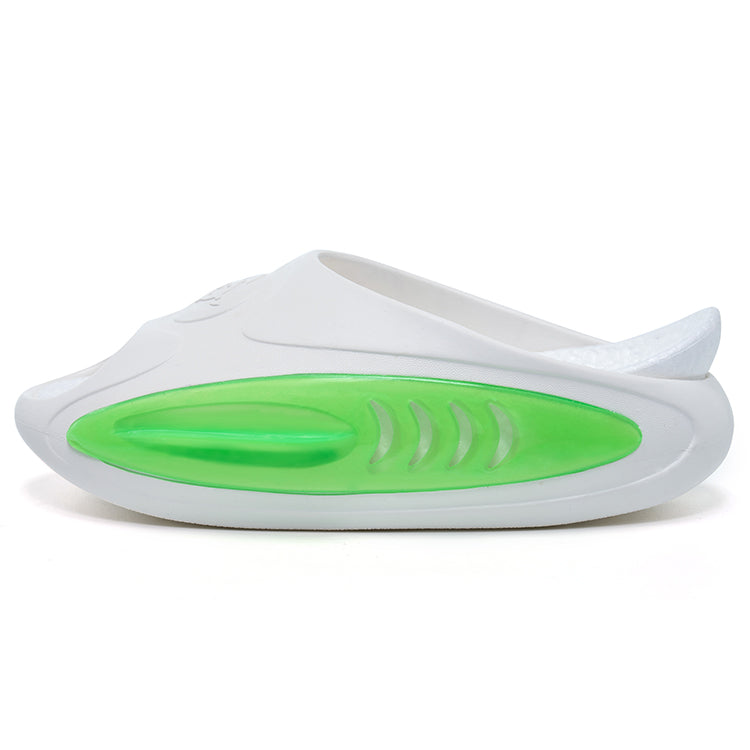 Shark Unisex Slippers White/Green Rigorer