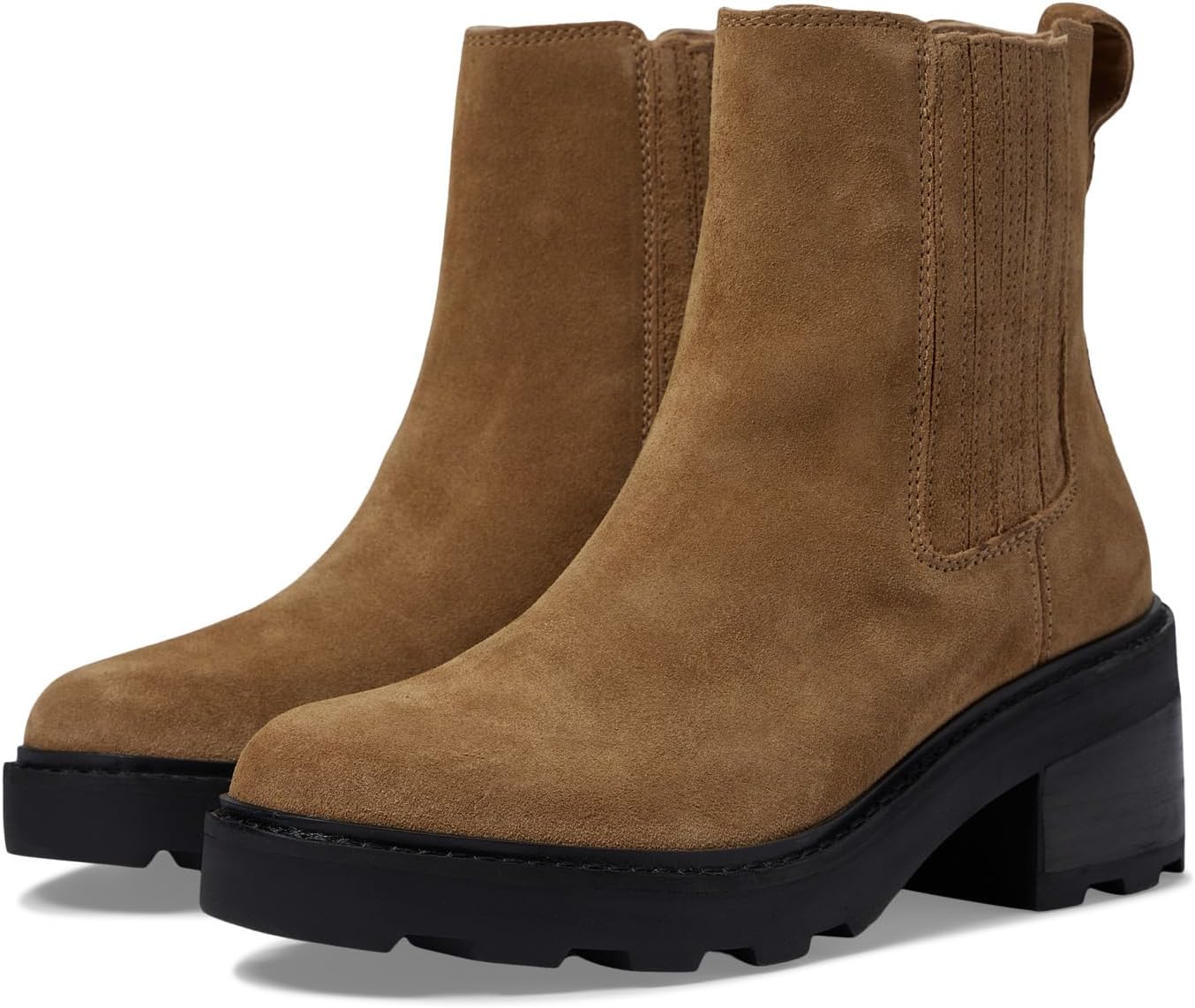 The Gwenda Platform Ankle Boot in Suede Madewell, Toffee