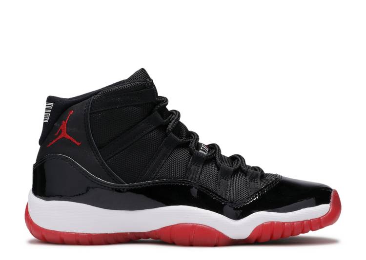 حذاء رياضي AIR JORDAN 11 RETRO GS 'BRED' 2019، أسود