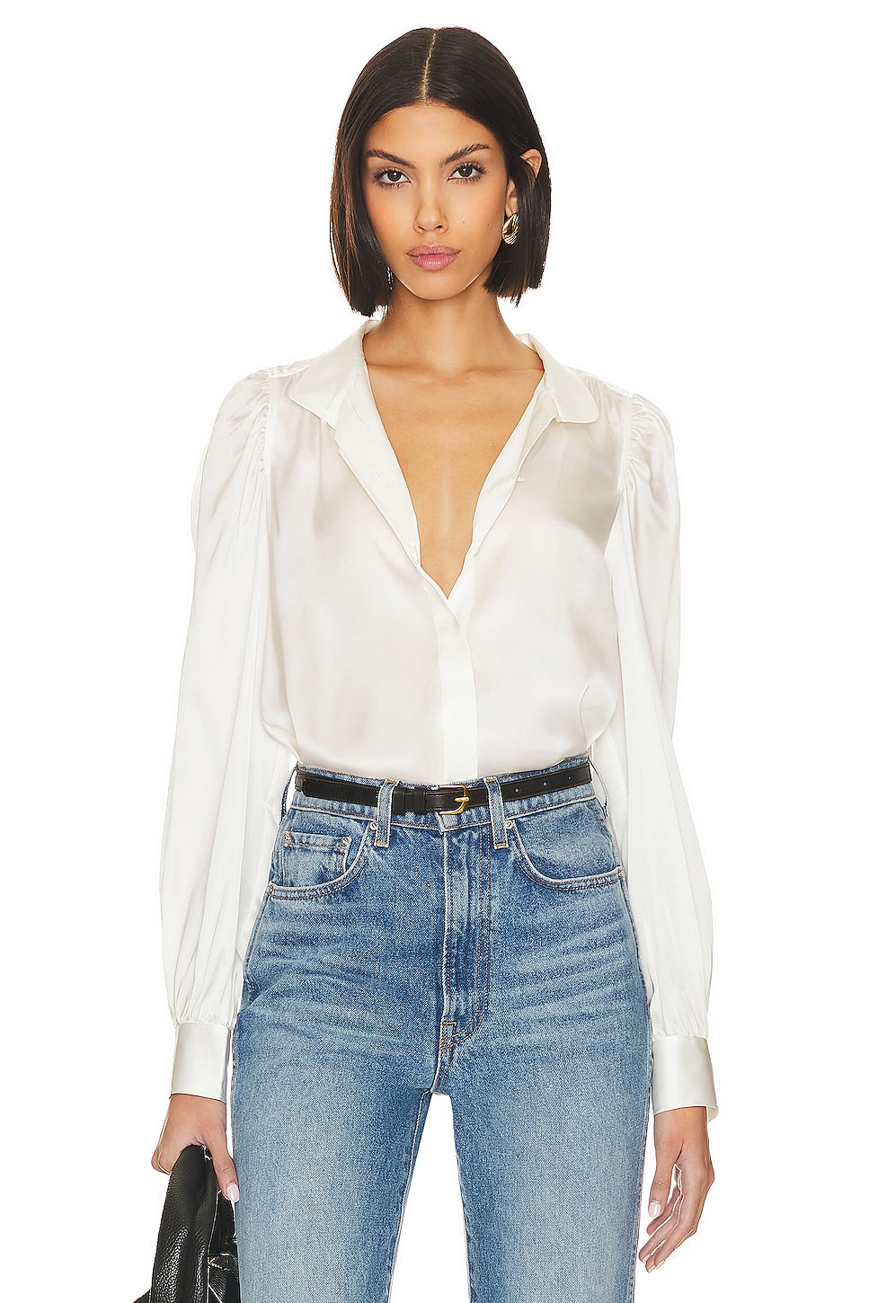 FRAME Gillian blouse, white