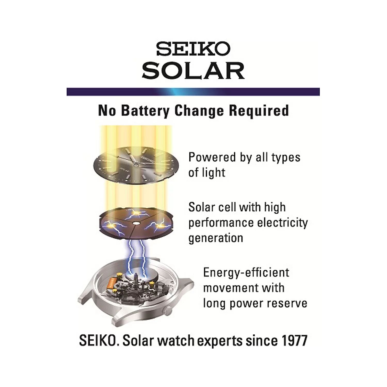 ساعة كرونوغراف شمسية للرجال من الفولاذ المقاوم للصدأ - SSC141 Seiko