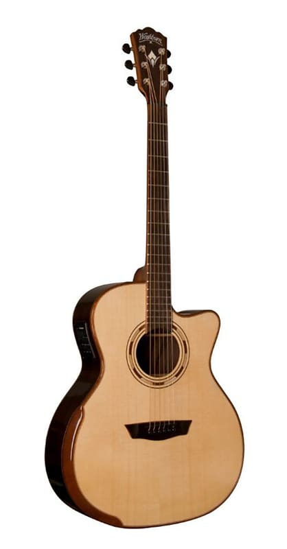 Washburn G25SCE Comfort Deluxe 25 Series Grand Auditorium Cutaway Acoustic Electic Guitar .  Natural Item ID: WCG25SCE-O-U