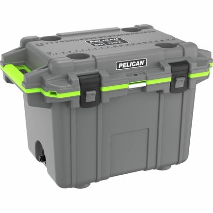 IM 50QT Pelican Elite Cooler, Dark Grey/Green