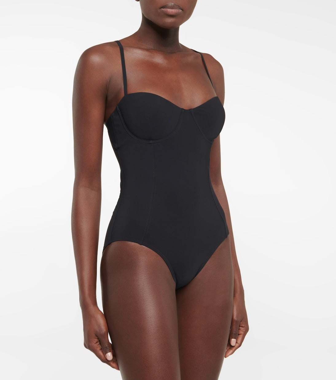 Tory Burch Sweetheart Swimsuit, Black