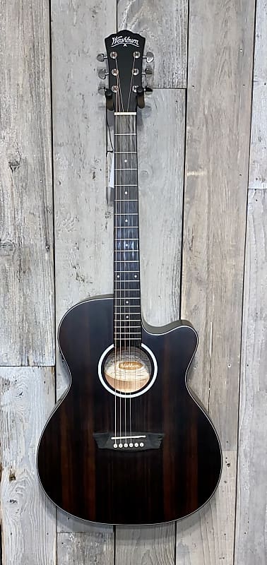 Acoustic Guitar Washburn Washburn DFEACE-U 2021 Ebony, Amazing Sounding and Wonderful to Play!