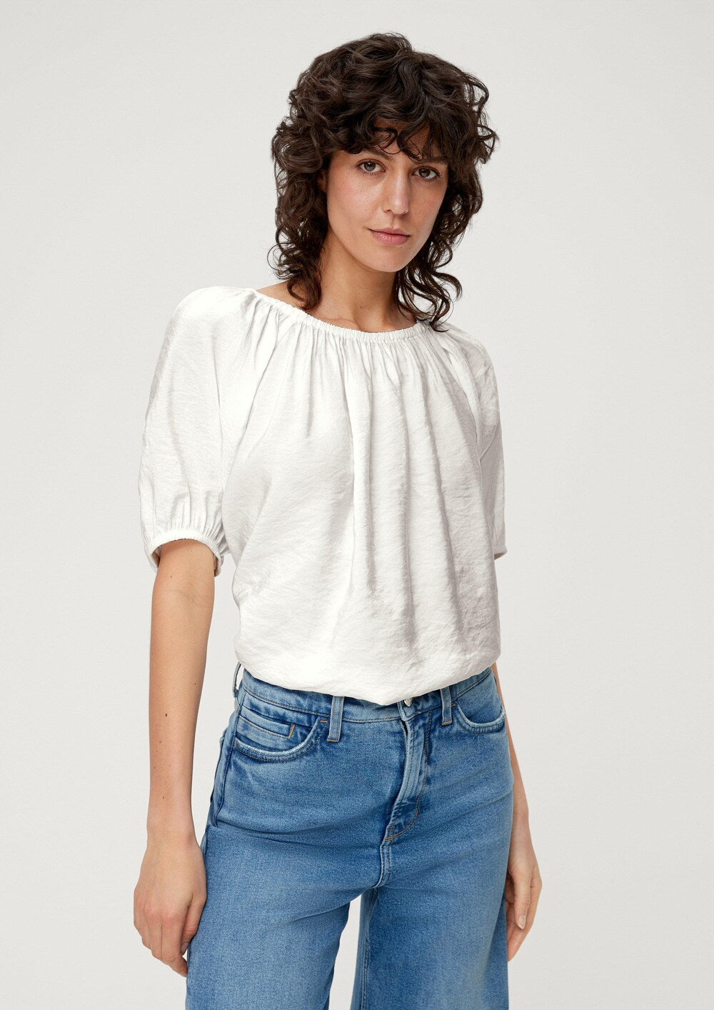 Sliver blouse, cream