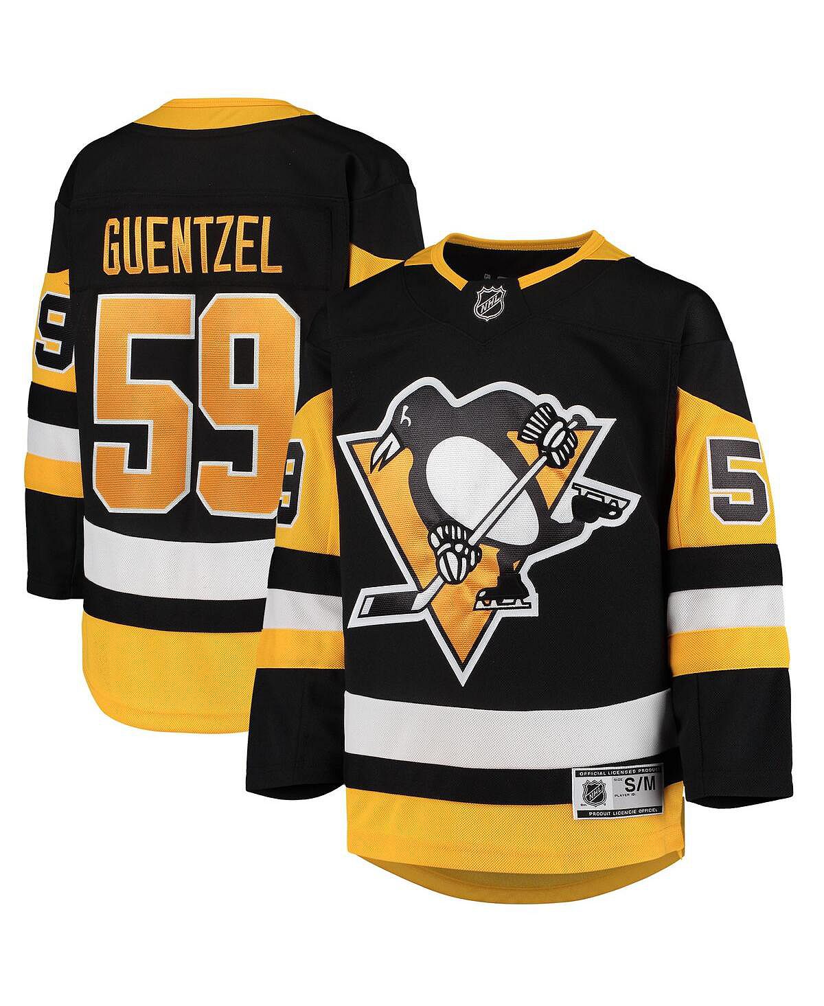 Jake Guentzel Big Boys Outerstuff Premier Player Black Pittsburgh Penguins Home Jersey