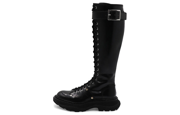 Alexander McQueen Knee-high boots with tread