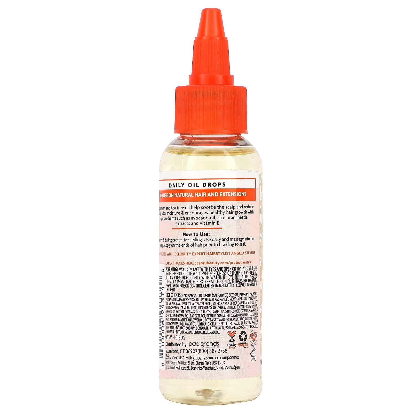 Dietary supplement Cantu Protective Styles by Angela oil drops for daily use, 59 ml.