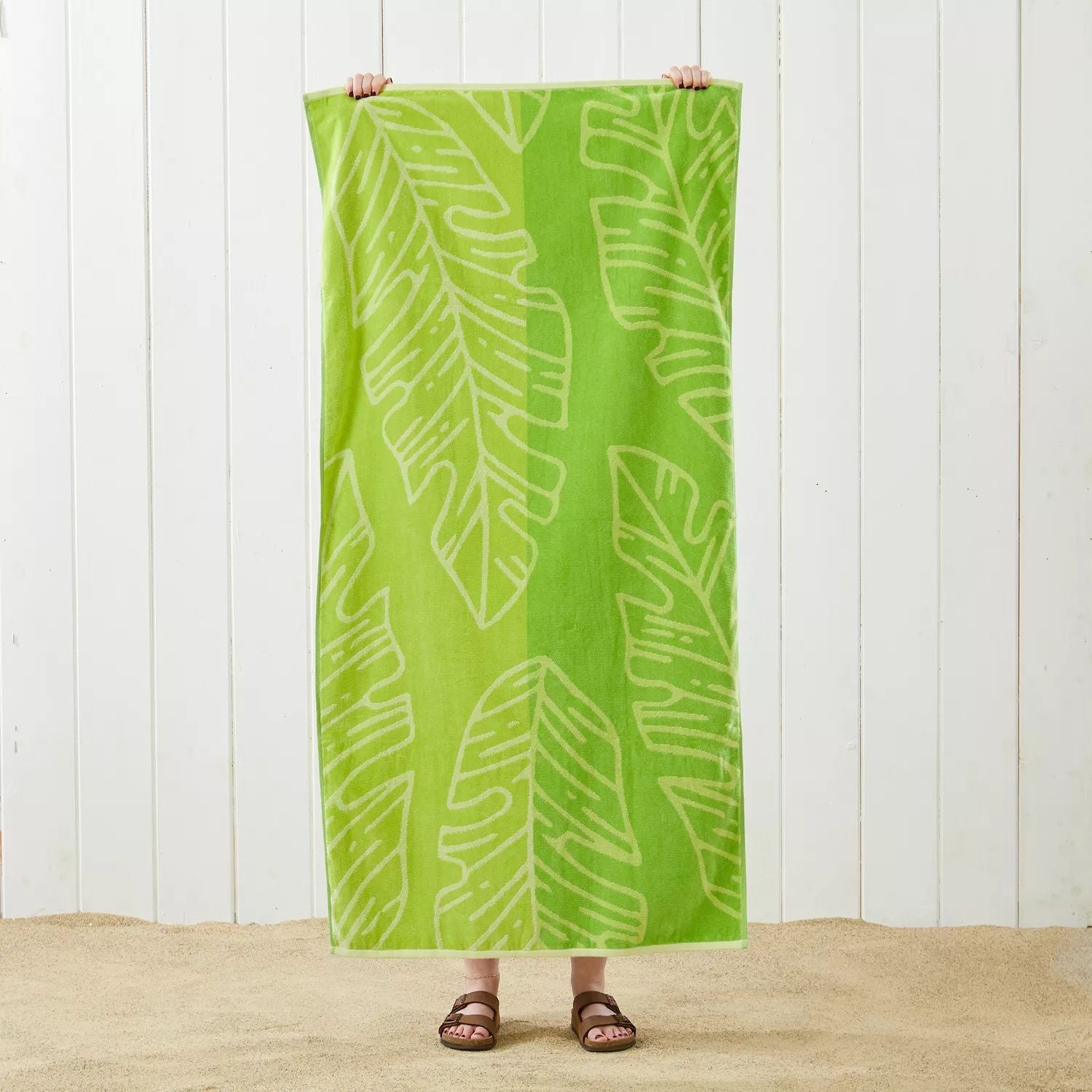 Set of 2 Great Bay Home Boca Tropical Print Beach Towels