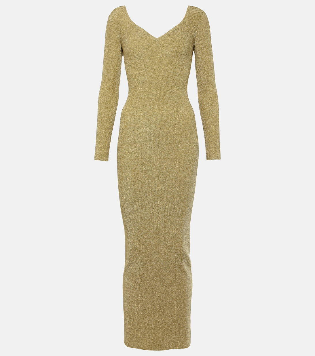 Maxi dress lamé Nina Ricci, yellow