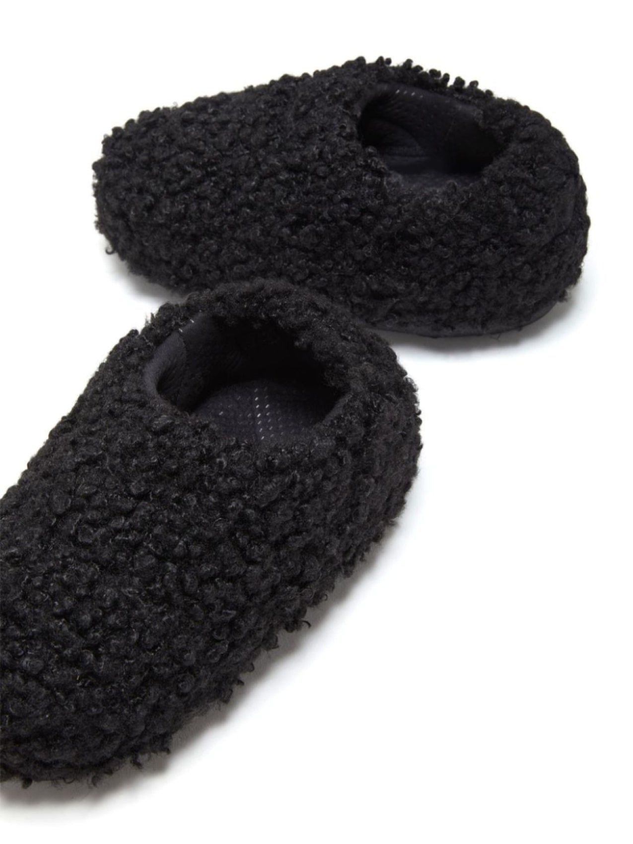 Moon Boot Faux Fur Slippers Black