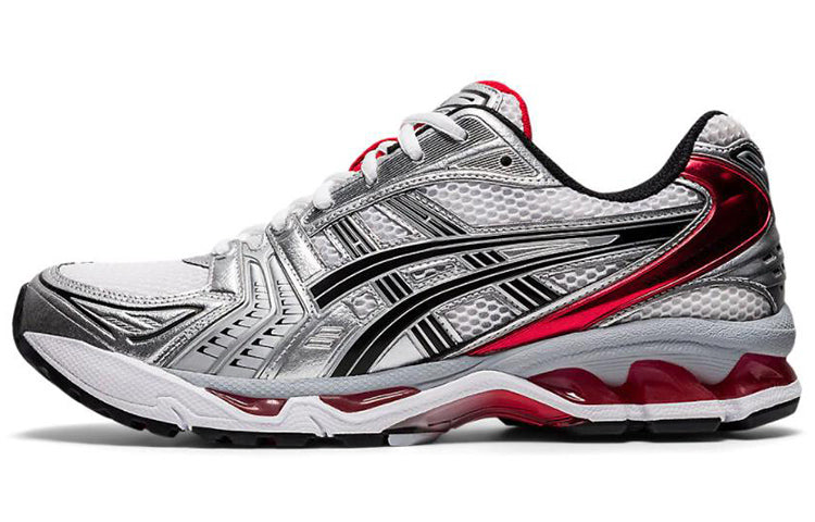 حذاء ASICS Gel-Kayano 14 باللون الأبيض الكلاسيكي والأحمر