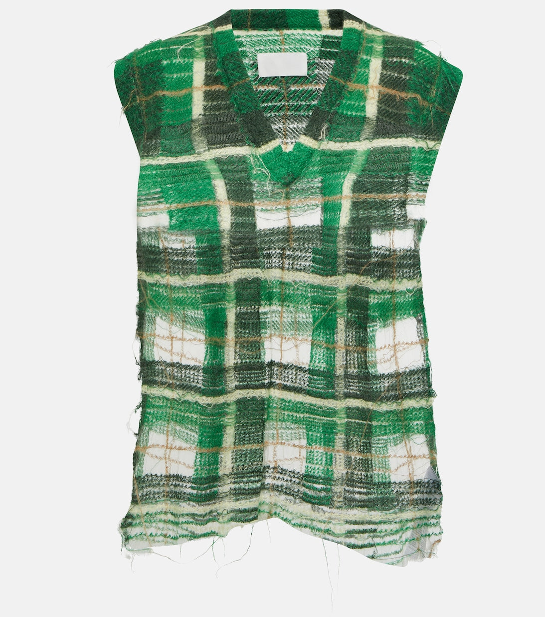 MAISON MARGIELA mohair blend vest with distressed effect, multi-colored