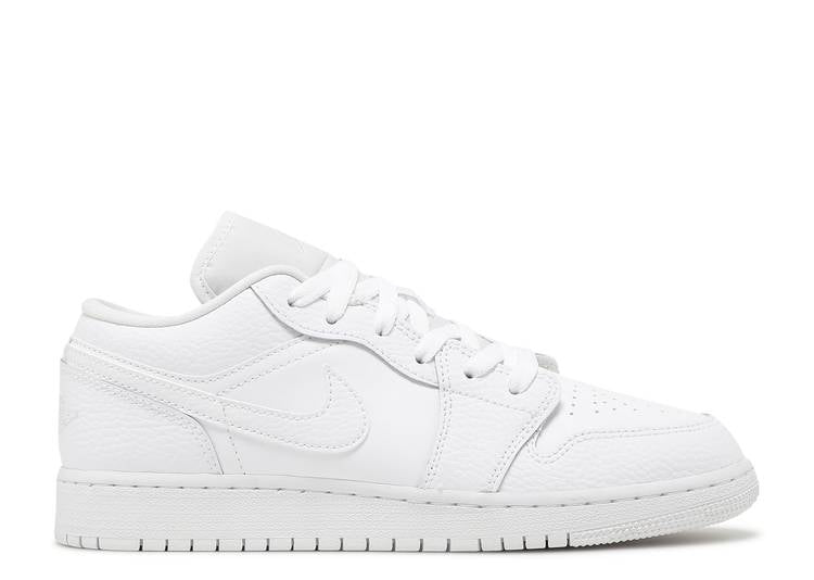 حذاء رياضي AIR JORDAN 1 LOW GS 'TRIPLE WHITE'، باللون الأبيض