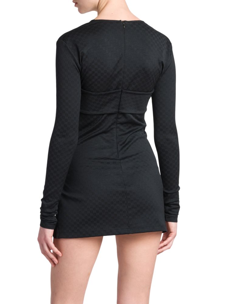 Ambush Monogram Heart Logo Mini Dress, Black