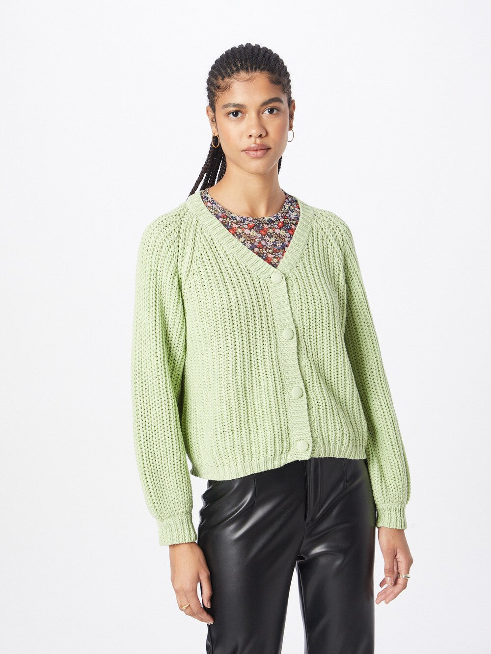 Moves Momo Knitted Cardigan, Light Green