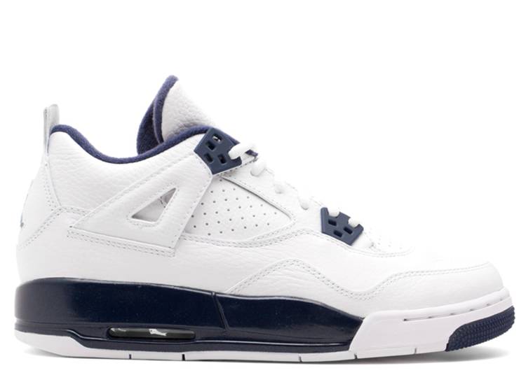 حذاء رياضي AIR JORDAN 4 RETRO GS 'LEGEND BLUE'، باللون الأبيض