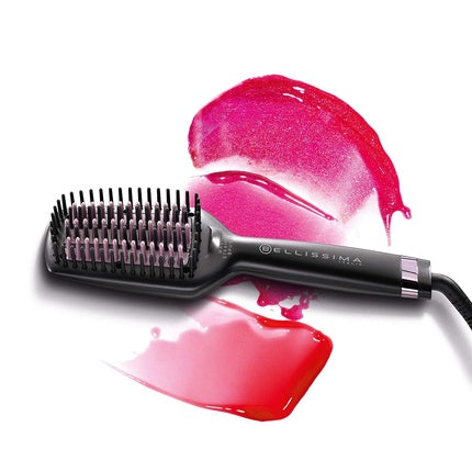 فرشاة فرد الشعر الكهربائية Magic Straight Brush Pb5 100 ذات الشعيرات المطلية بالسيراميك وتكنولوجيا الأيونات باللون الرمادي Bellissima