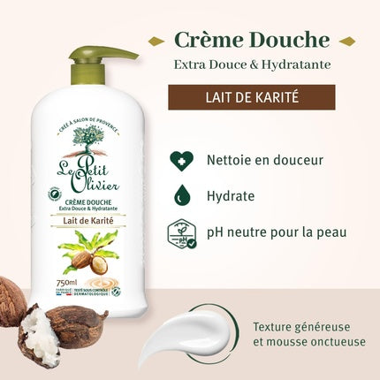 Very gentle shower cream - Shea milk 750ml, Le Petit Olivier