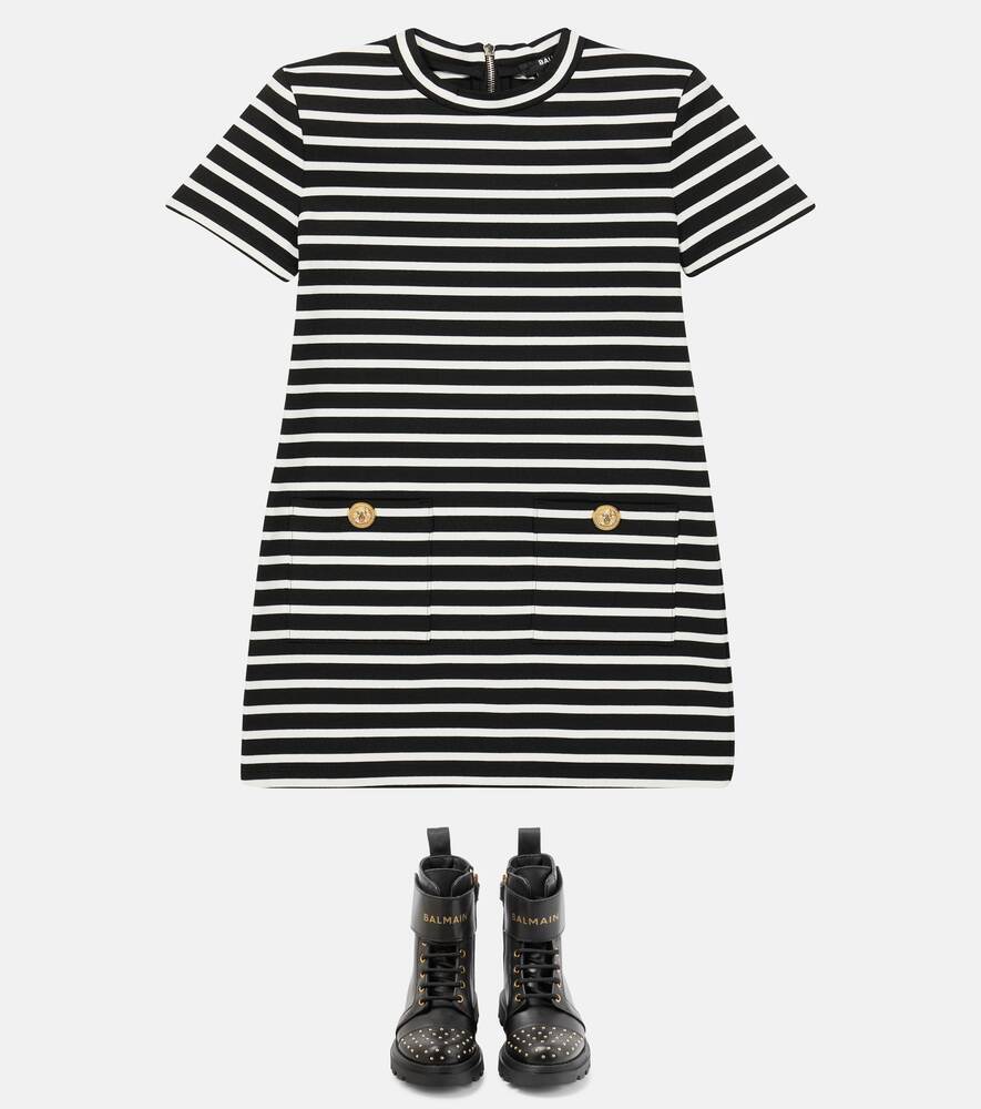 Balmain Striped Jersey Dress, Multicolor