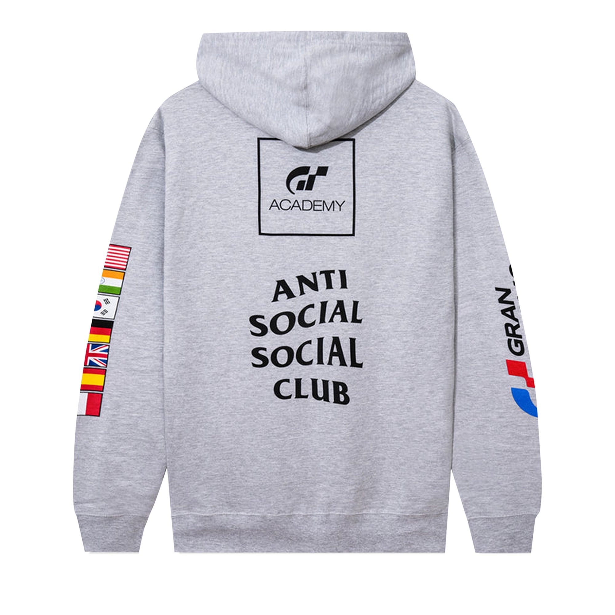 Anti Social Social Club x Gran Turismo Flag Zip Sweatshirt Heather Gray