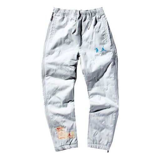 Air Jordan x Union Crossover Sports Pants 'Grey White', white