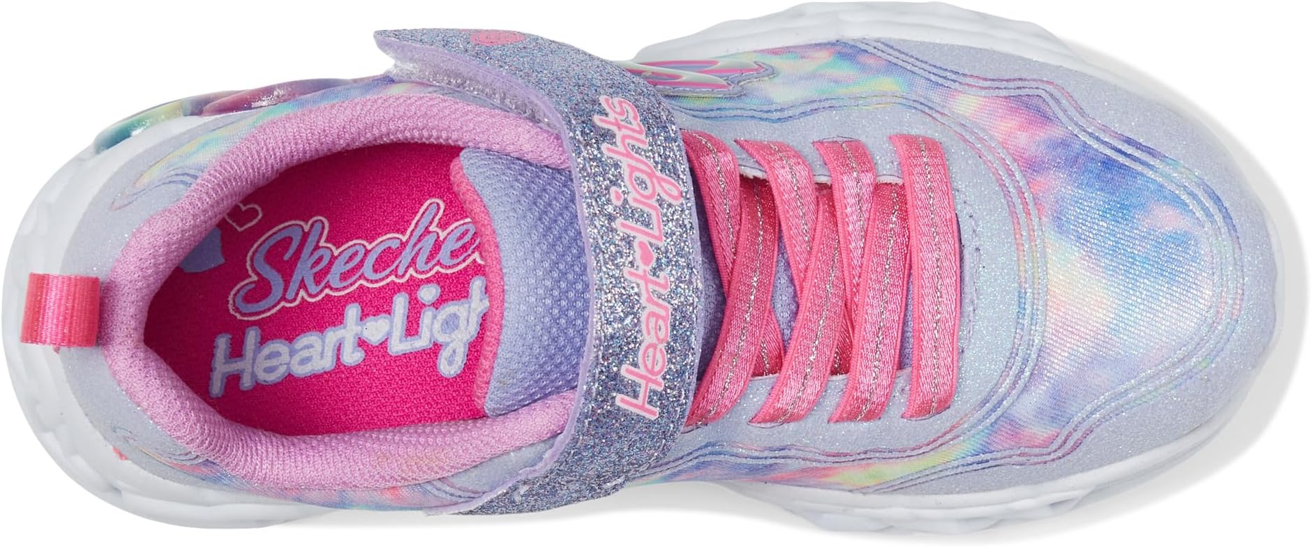 حذاء رياضي Infinite Heart Lights 303753L من SKECHERS KIDS، لافندر/متعدد الألوان